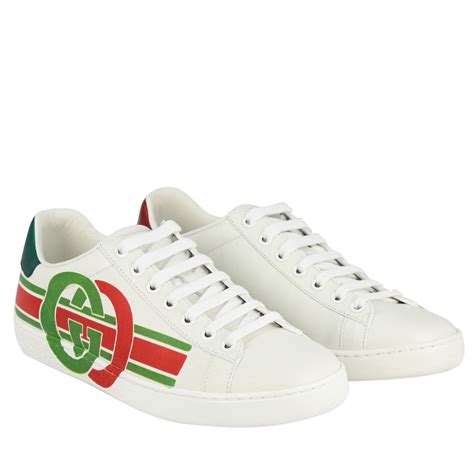 gucci sneakers white and red|white Gucci sneakers for women.